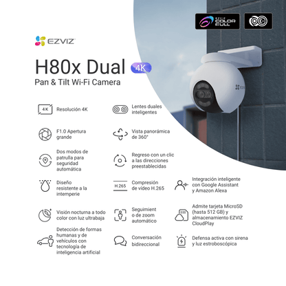 Cámara H80 EZVIZ 4K